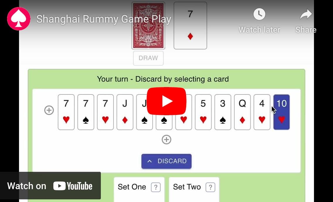Video about what to expect when playing Shanghai Rummy